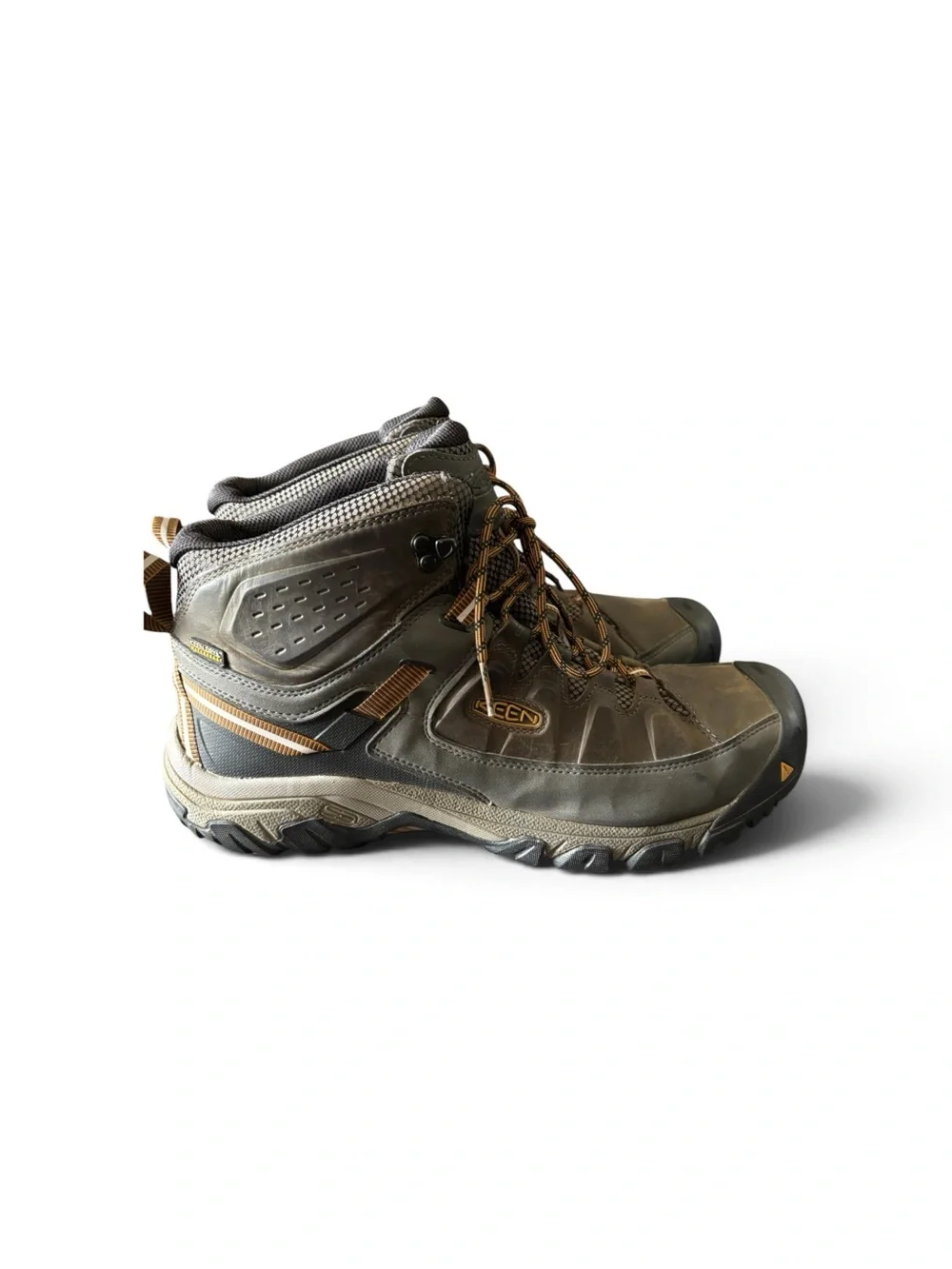 KEEN Targhee III Waterproof Hiking Boots Mens 15 Olive Black 1017787 Trail